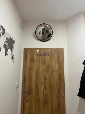 Ikea Convex Mirror (SVARTBJÖRK) Wall-mounted pull-out bracket