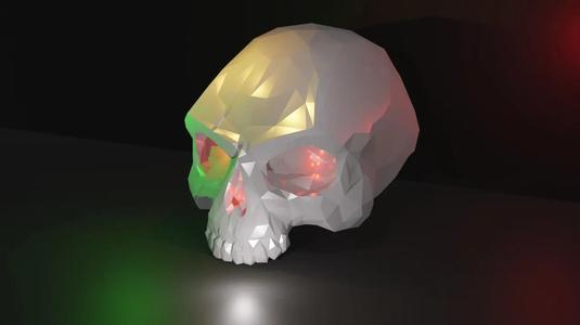 Scar Skull Low Poly