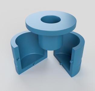 Round flower pot concrete form mold