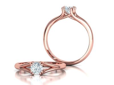 Trellis Engagement Ring Solitaire Ring with 5mm stone setting