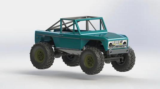 SCX24 BRONCO, PINCHED WITH BOATSIDE ROCK SLIDERS