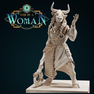 Minotaur Druid - Liosa Windhoof - 28/32mm and 75mm