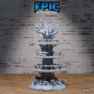 Goblin Tree Watchtower / Giant Goblinoid Defense Construction / Ogre Border Building / Orc Army Base / Siege Servan Tower / Forest Dungeon Area Decoration / Woodland Encounter