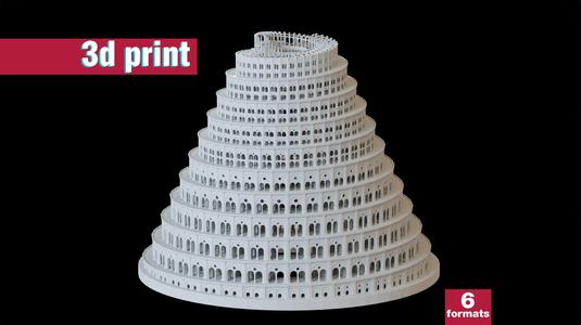 Babylon Tower of Babel Low-poly