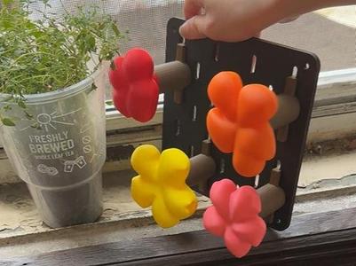 Andy Warhol art flower pegboard hook cute storage spring