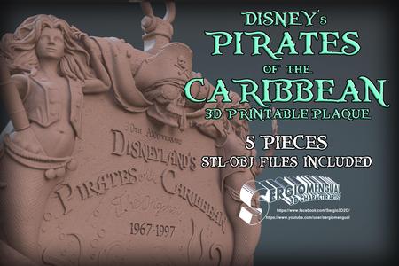 Disney Pirates of the Caribbean 3D Printable Plaque
