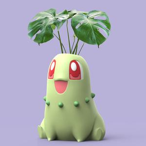 Chikorita Planter (Easy Print No Supports)