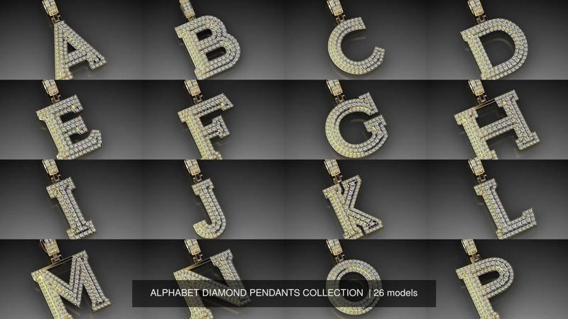ALPHABET DIAMOND PENDANTS COLLECTION