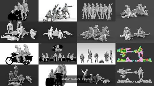 german soldiers 3D Model Collection