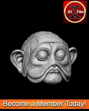 Star wars Head sculpt – Nien Nunb – Black Series – Hottoys – 1:12 and 1:6 Scale – Action Figure