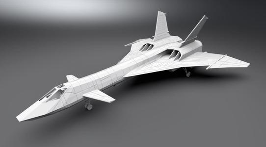 Mig 31 Firefox Low Poly Scale model