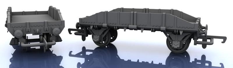 OO Scale Train – Flatbed Style 1 – Short