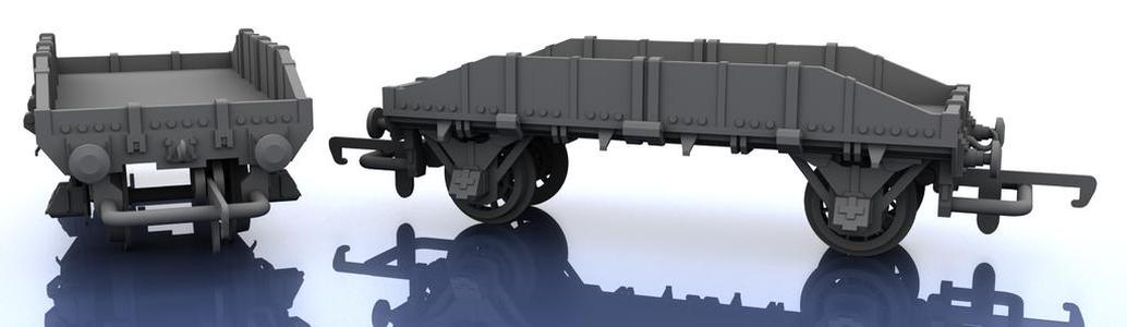 OO Scale Train – Flatbed Style 1 – Short