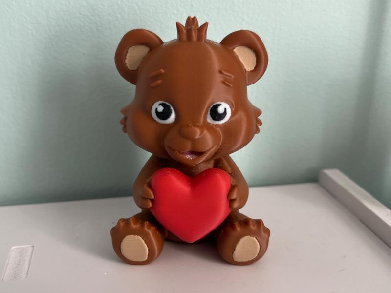 Cute Teddy Bear (Holding A Heart)