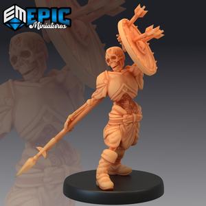 Skeleton Army – Foot Soldier / Shield & Spear Warrior / Undead Fighter