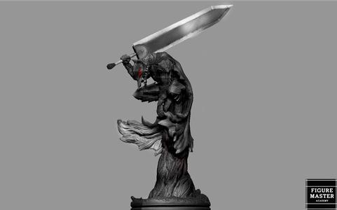 BERSERK GUTS ON EDGE FANTASY ANIME SWORD CHARACTER