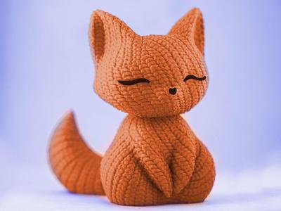 Knitted Cute Fox
