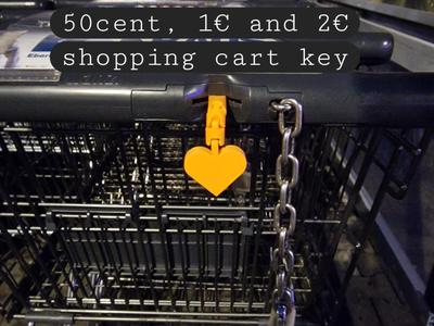 € heart shopping cart key