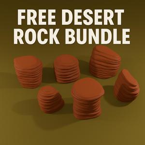 Free Desert Rock Bundle – Printable Layered Rocks for Tabletop, Wargaming, and Dioramas