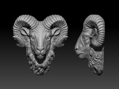 Ram Goat head 3d Model