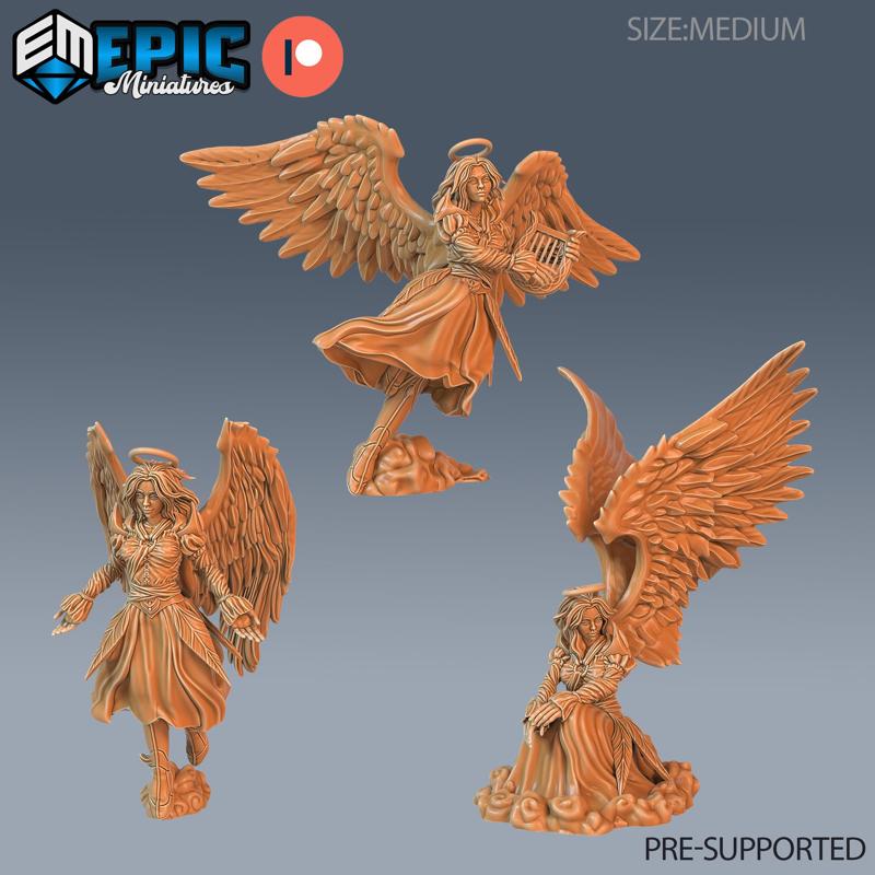 Angel Female Set / Angelic Soldier / Heavenly High Guardian / Winged Cloud Celestial