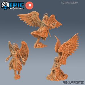 Angel Female Set / Angelic Soldier / Heavenly High Guardian / Winged Cloud Celestial
