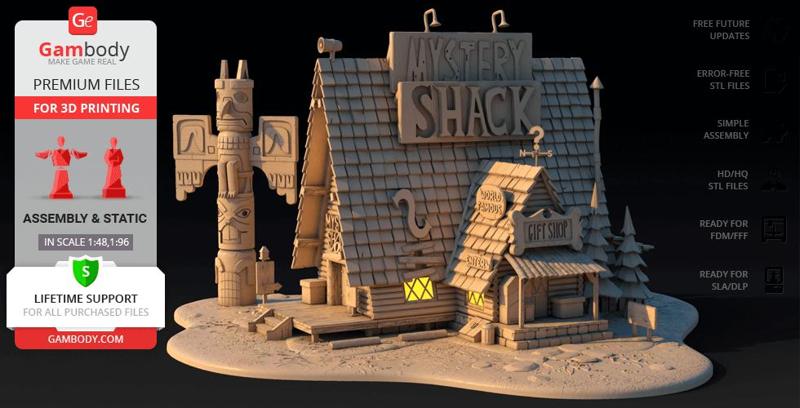 Mystery Shack STL files for 3D Printing | Assembly Model