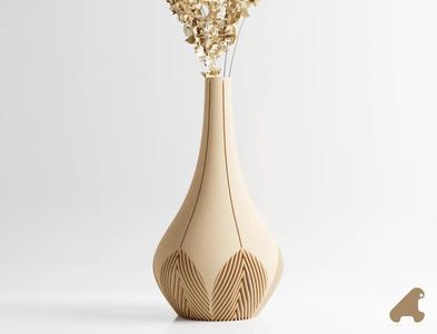 VASE AVEC BASE TRAVAILLÉE