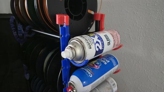 Spray-can holder filament rack mounting cap