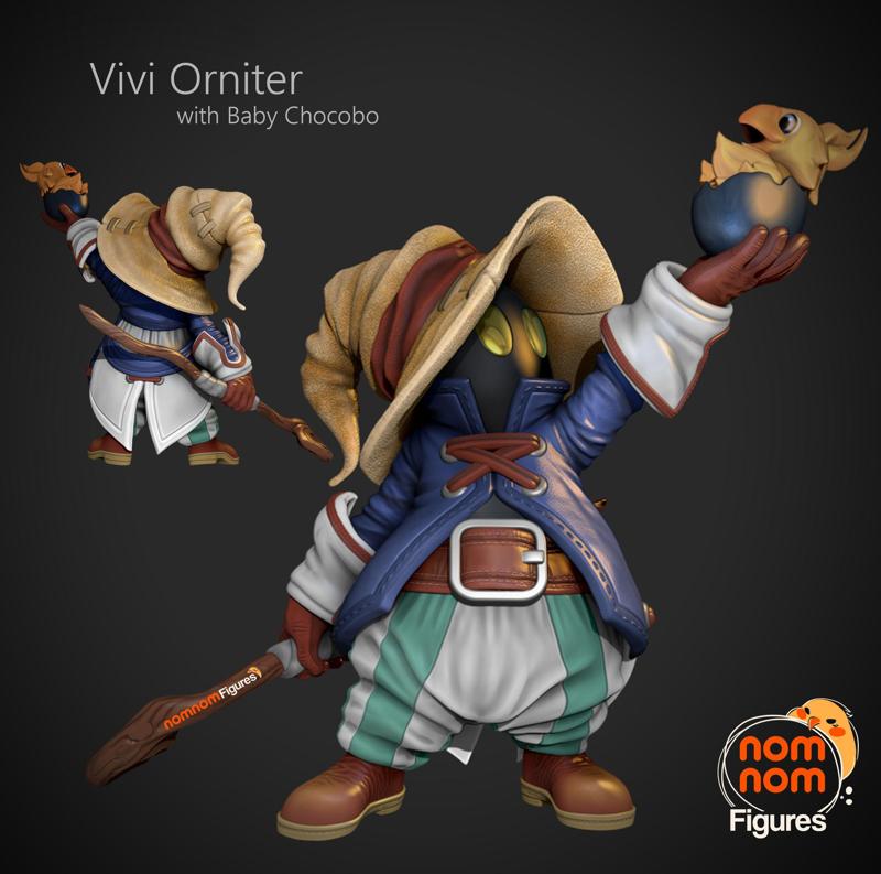 Vivi Ornitier with baby Chocobo – Final Fantasy