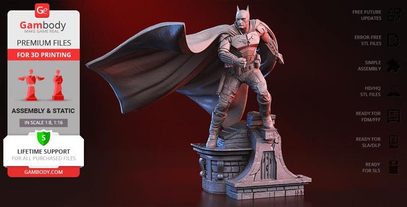 The Batman 2022 STL files for 3D Printing | Assembly Model