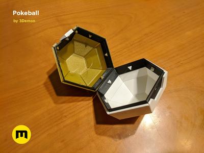 Foldable Pokeball Low Poly Box Decoration