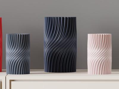 Modern Vase. Clean Aesthetic Twisted Vase.