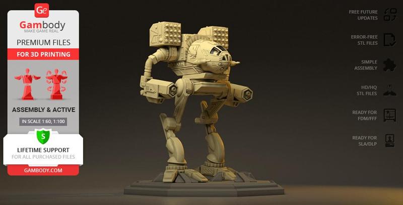Mad Cat Classic Mech 3D Printing Model | Assembly + Action