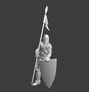 Medieval Order Knight – resting with spear