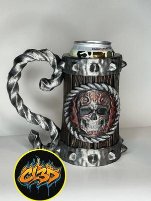 Tavern Stein – Flaming Skull – 12 ounce and tallboy models