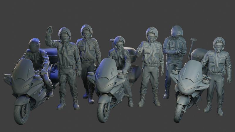 Honda ST 1300 police HSTP1 Pack1 3D Model Collection