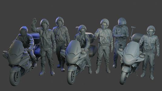 Honda ST 1300 police HSTP1 Pack1 3D Model Collection