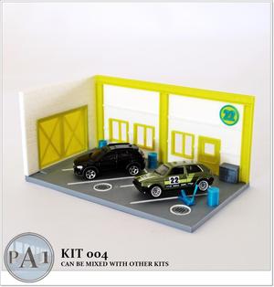 MINI GARAGE DIORAMA FOR 1/64 SCALE DIECASTS – MODEL 004