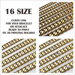 16 SIZE MIAMI CUBAN LINK PONG SET FOR BRACELET OR NECKLACE 3D Model Collection