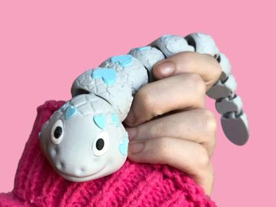 SweetHeart Baby Snake Cute Valentines Flexi Fidget