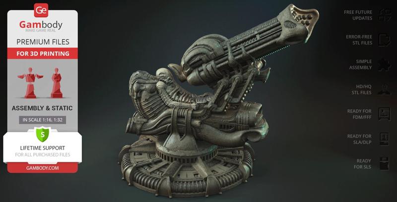 Space Jockey STL files for 3D Printing | Assembly Model