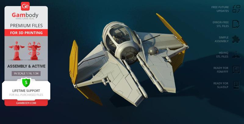 Eta-2 Actis Interceptor 3D Printing Model | Assembly + Action