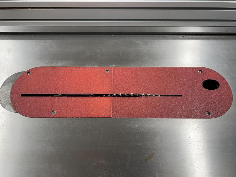 Table Saw zero-clearance insert for Shop Fox W1837