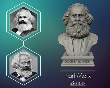 Karl Marx 3D printable sculpture