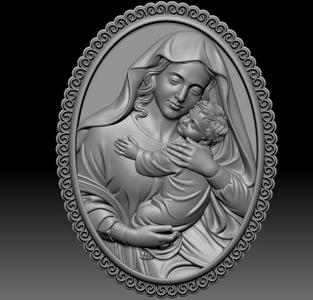 Mary with Baby Jesus Pendant