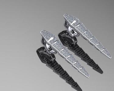 serpenti earrings 3d