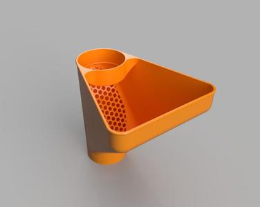 Laubfilter für Fallrohr 53 mm/Regenrinne NW 75 (Gartenhaus)