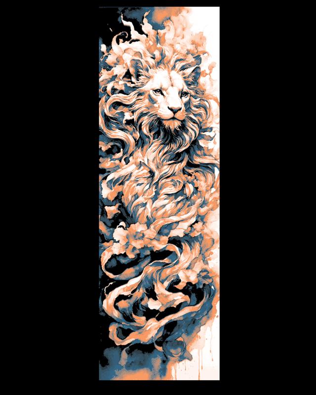 Artistic view of the spirit of the Lion – Set of Bookmarks
