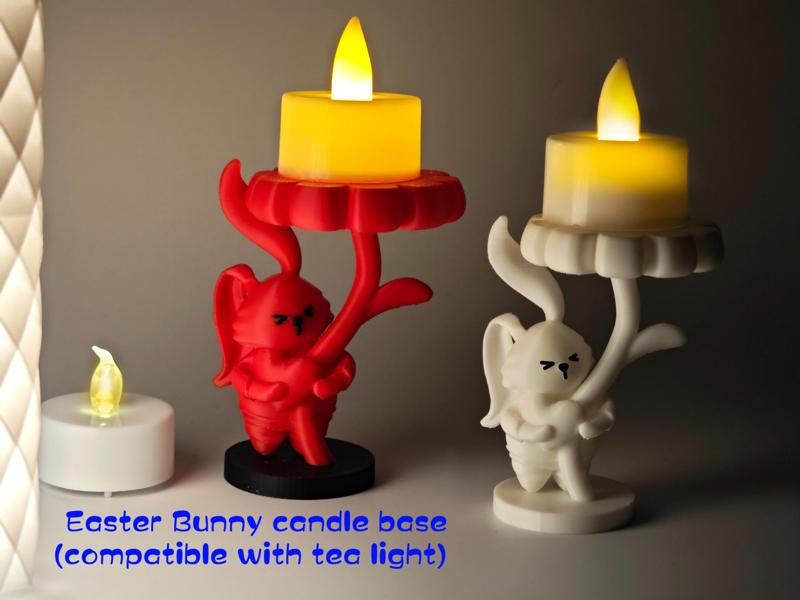 Easter Bunny candlestick (compatible tea light)